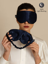 [Dark Blue] SilkSilky-UK 22Momme Sleep Mask 001