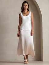 [White] SilkSilky-UK Sleeveless Camisole 005