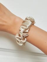 [Beige] SilkSilky-UK Scrunchie 001