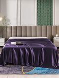 SilkSilky UK 25Momme Pure Silk Sheet DeepPurple 002