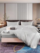 [Silver] SilkSilky-UK 22Momme Pure Silk Bedding Set 006,
