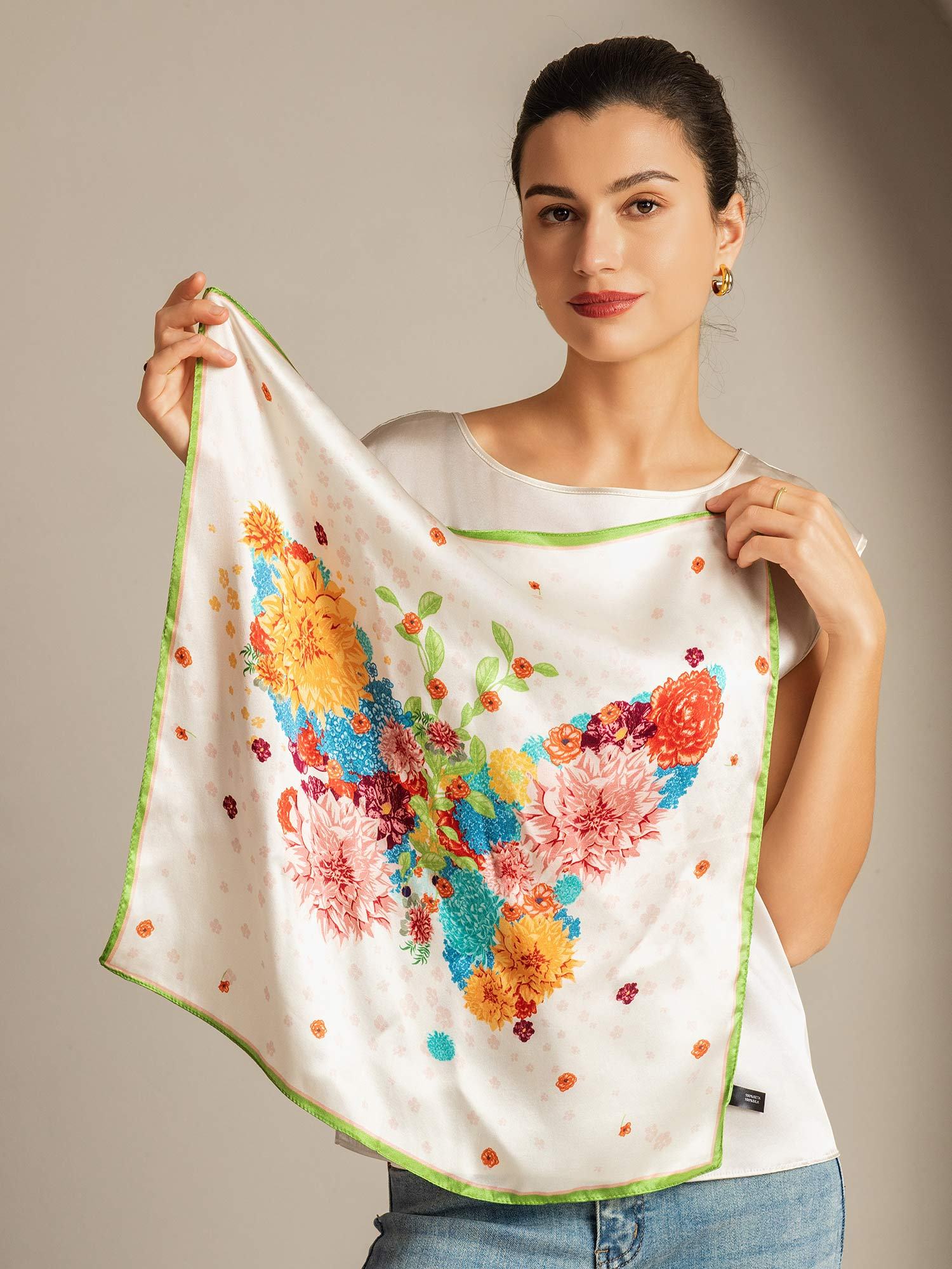 [P091] SilkSilky-UK Pure Silk Scarf 002