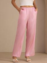 [Pink Pinstripe] SilkSilky-UK Womens Pants 001