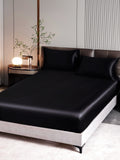 SilkSilky UK 22Momme Pure Silk Bedding Set Black 002