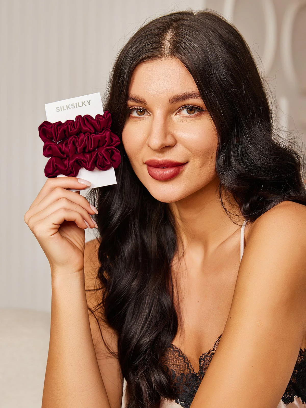 [Fuchsia] SilkSilky-UK 19Momme Pure Silk Scrunchie 002