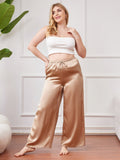 SilkSilky UK Pure Silk Plus Size Womens Pants Champagne 001