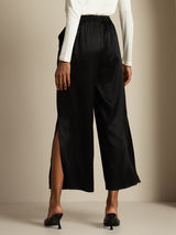 [Black] SilkSilky-UK 19Momme Silk Split Women's Pants 002,