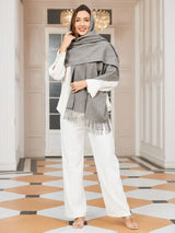 [Gray] SilkSilky-UK Wool Scarf 002
