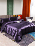 SilkSilky UK 25Momme Pure Silk Bedding Set DeepPurple 001