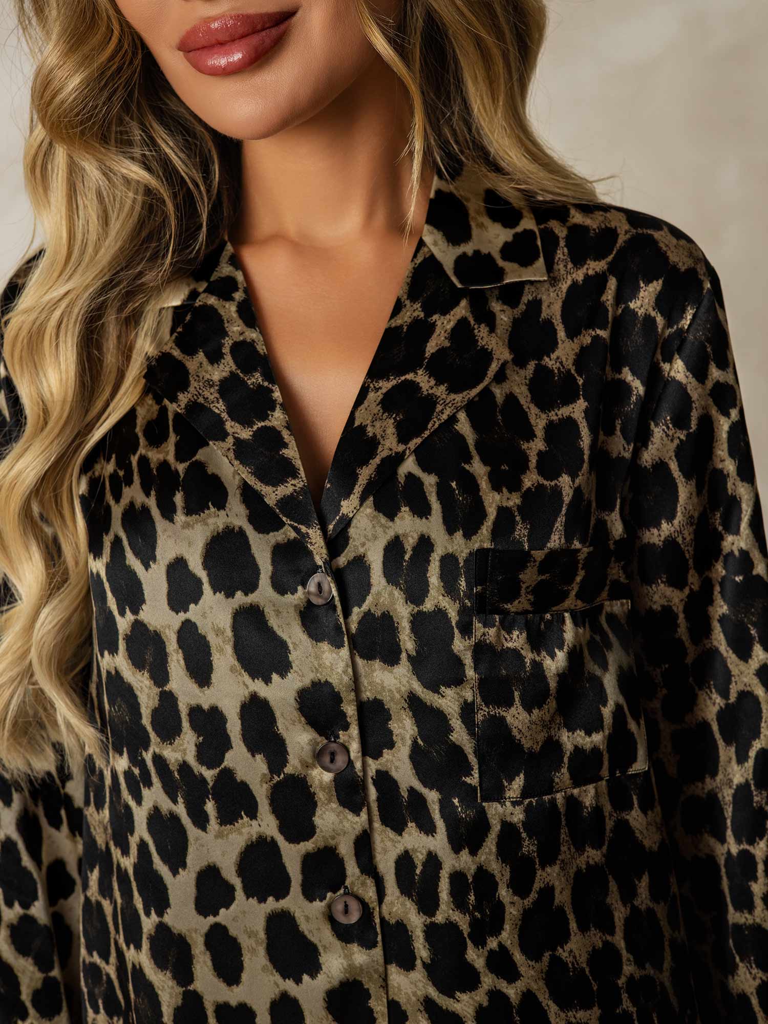 [Leopard] SilkSilky-UK Pure Silk Nightshirt 005