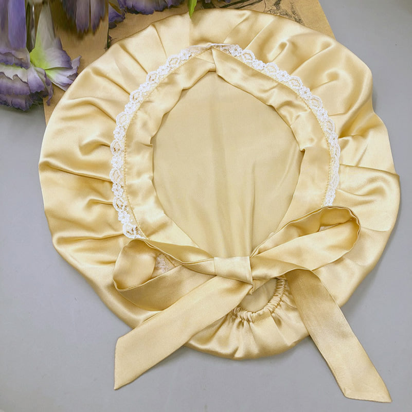 SilkSilky-UK Pure Silk Sleep Cap Champagne 003