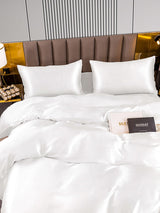 [White] SilkSilky-UK 22Momme Bed Linen Set 005