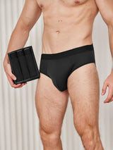 [Black] SilkSilky-UK 100% Silk Jersey Men's Underwear 001