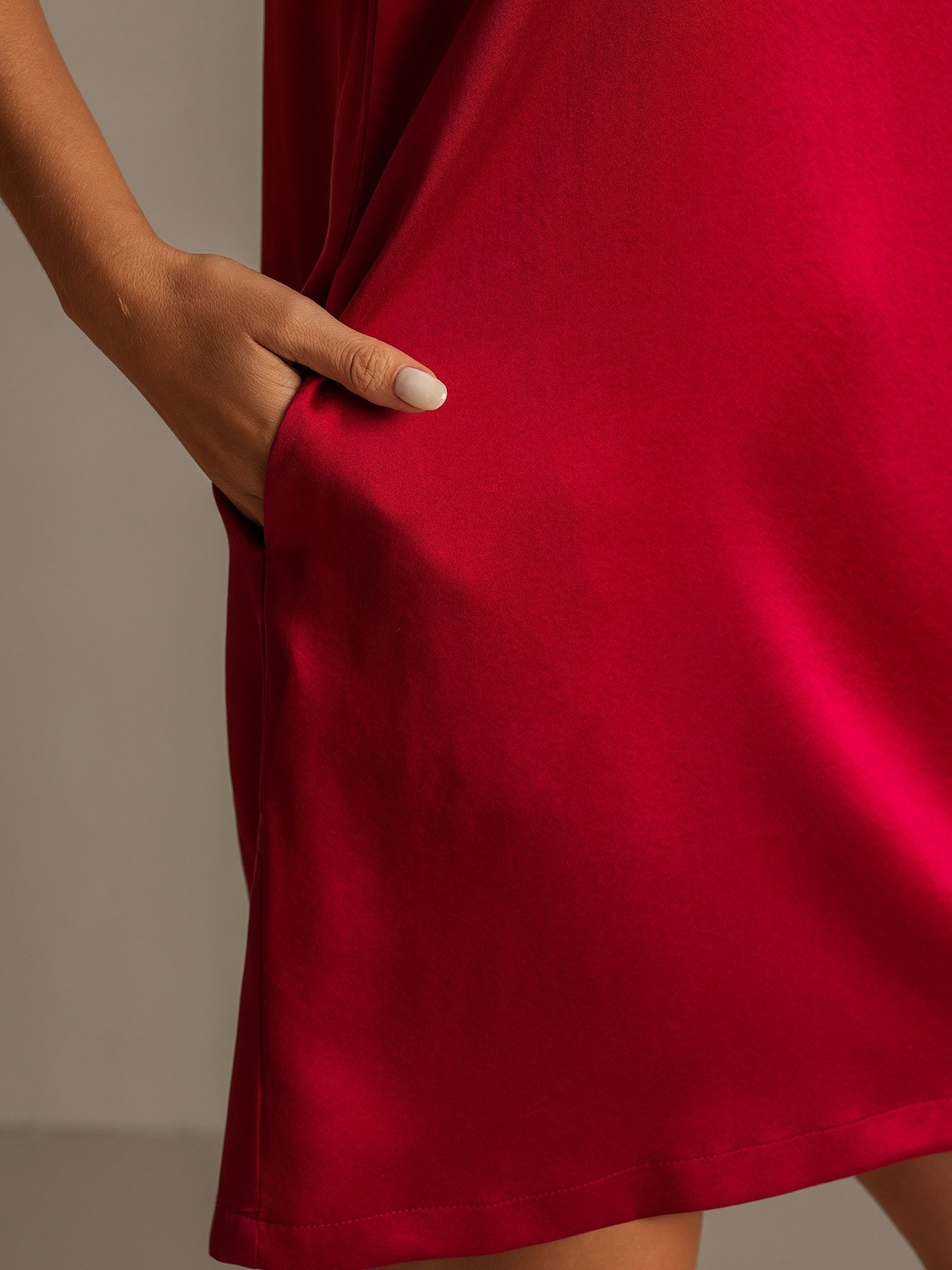 [Wine] SilkSilky-UK 19Momme Machine-Washable Silk Nightgown 005