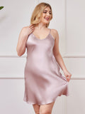 SilkSilky UK Pure Silk V Neck Plus Size Dress Lavender 003