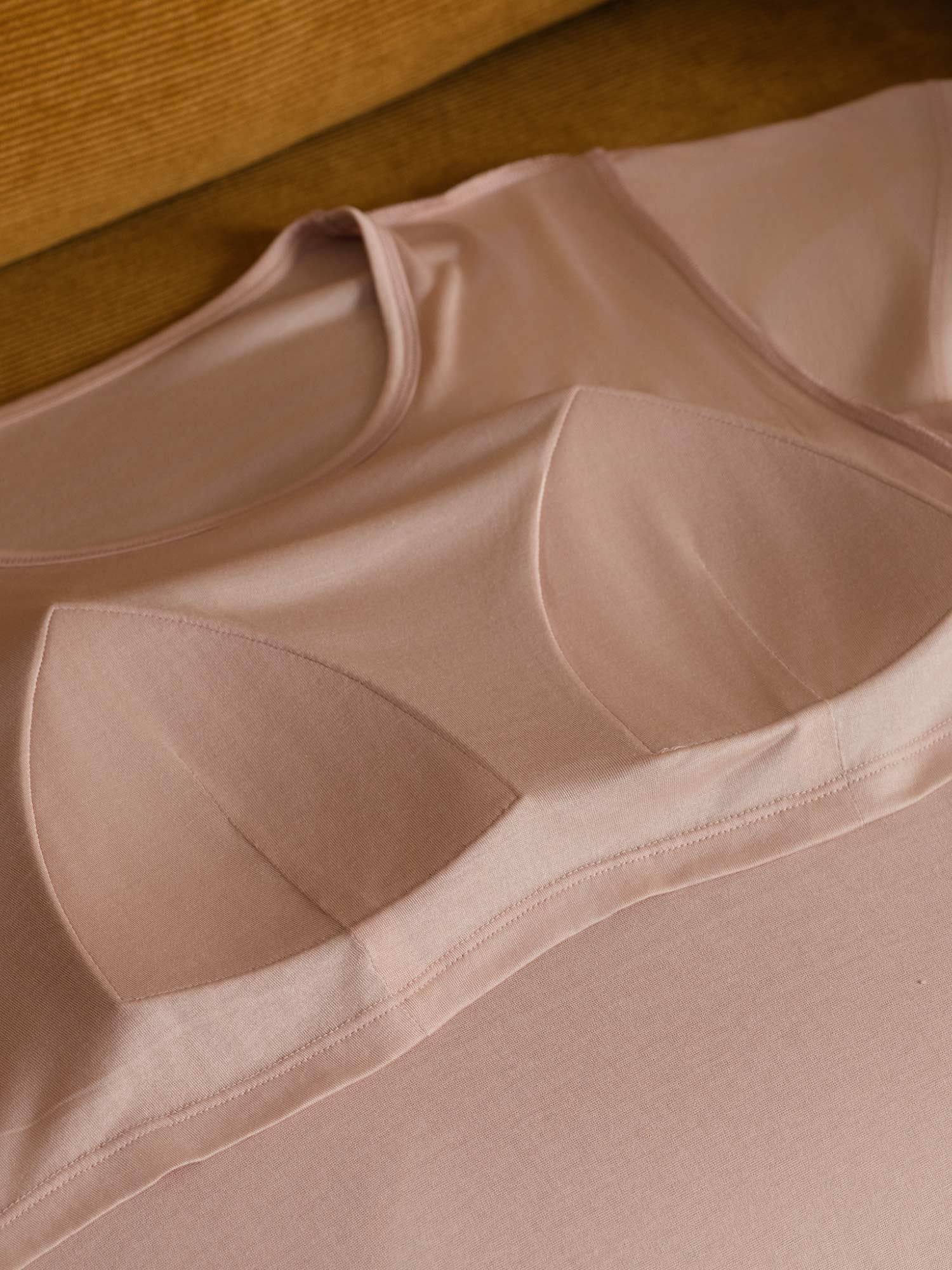 [Pink] SilkSilky-UK Pure Silk Round Neck Nightdress 005