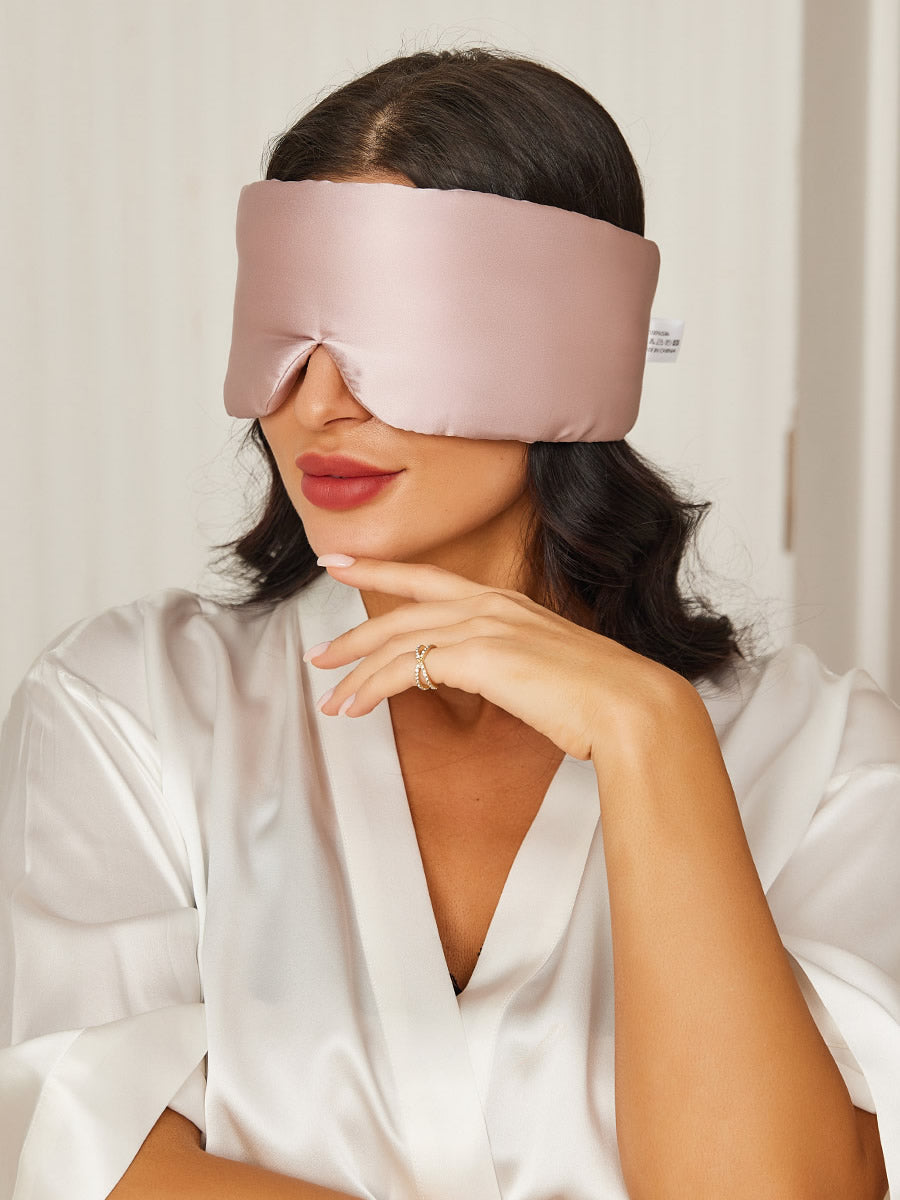 SilkSilky UK 19Momme Pure Silk Eye Mask LightPink 001