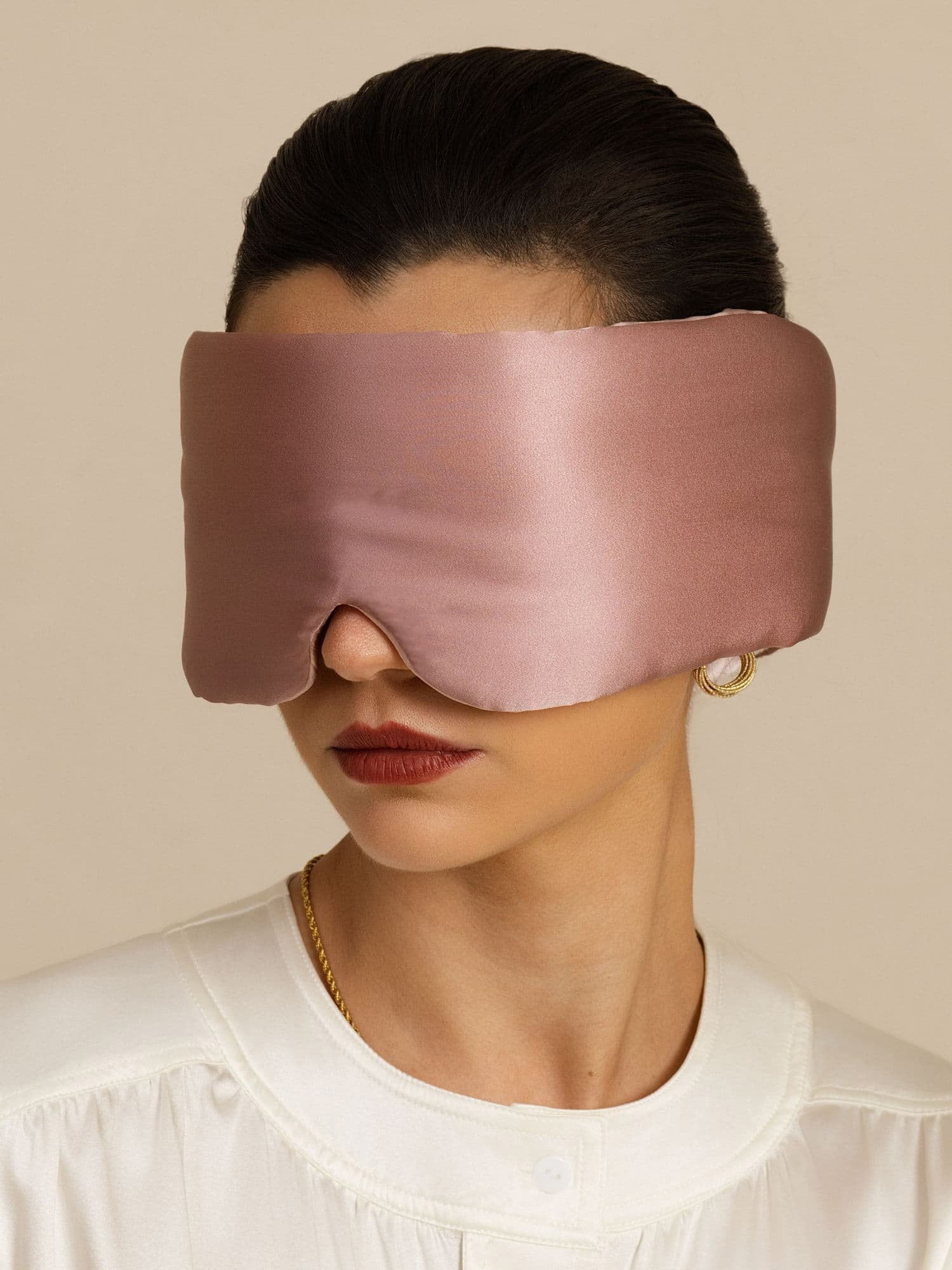 [PaleMauve+LightPink] SilkSilky-UK Sleep Mask 002