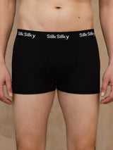 [Black] SilkSilky-UK Silk Knitted Men's Underwear 003