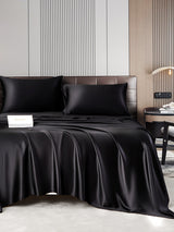 [Black] SilkSilky-UK 22Momme Pure Silk Bedding Set 005,