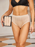 SilkSilky UK Silk Knitted Panty Beige 002