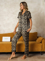 [Leopard] SilkSilky-UK Pure Silk Womens Pajamas 004