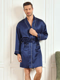 SilkSilky-UK-Pure-Silk-3/4-Sleeve-Mens-Robe-Dark-Blue-001