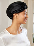 SilkSilky UK Pure Silk Sleep Cap Black 004