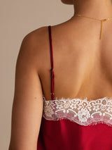 [Wine] SilkSilky-UK Spaghetti Strap V Neck Camisole 005