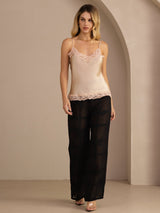 [Champagne] SilkSilky-UK Spaghetti Strap V Neck Camisole 007
