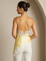 [Light Yellow] SilkSilky-UK Spaghetti Strap V Neck Camisole 002