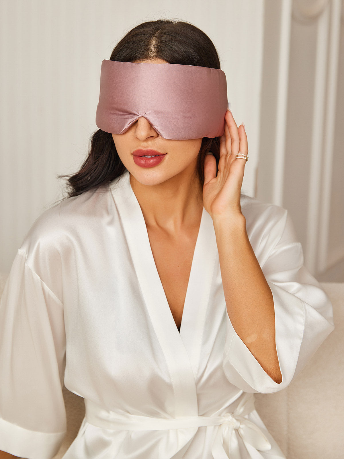 [Pale Mauve] SilkSilky-UK 19Momme Pure Silk Eye Mask 004