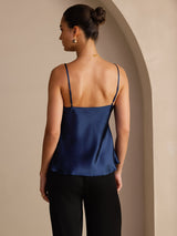 [Dark Blue] SilkSilky-UK Spaghetti Strap V Neck Camisole 002