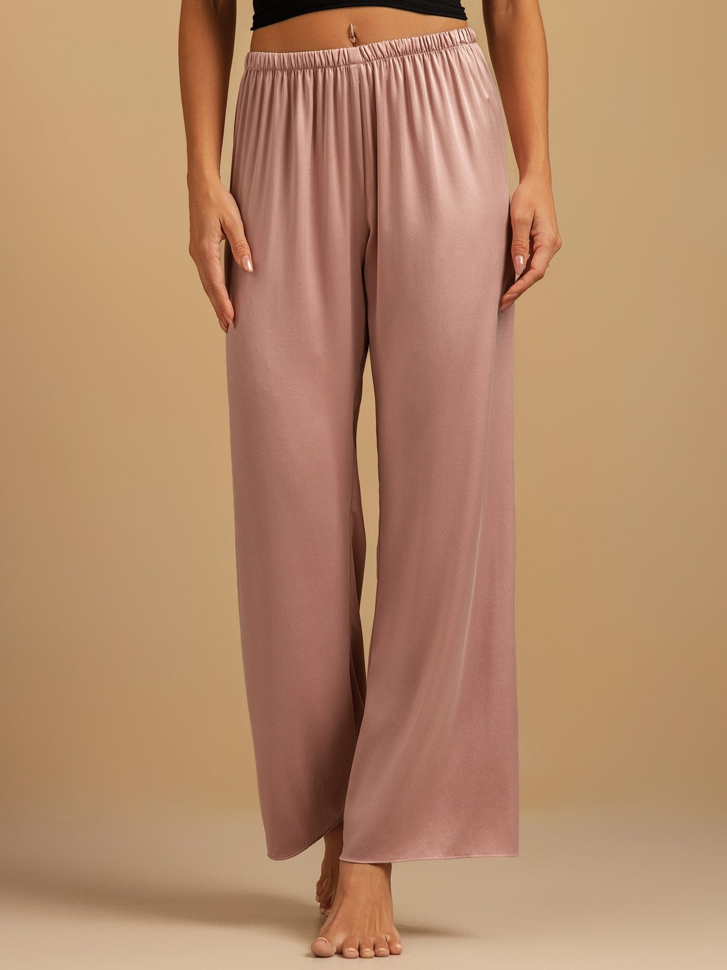 [Peach Skin] SilkSilky-UK 19Momme Washable Silk Womens Sleep Bottoms 003,