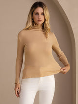 [Moonstone] SilkSilky-UK Long Sleeve Turtle Neck Women's T-Shirt 004