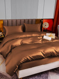 SilkSilky UK 22Momme Pure Silk Bedding Set Coffee 004