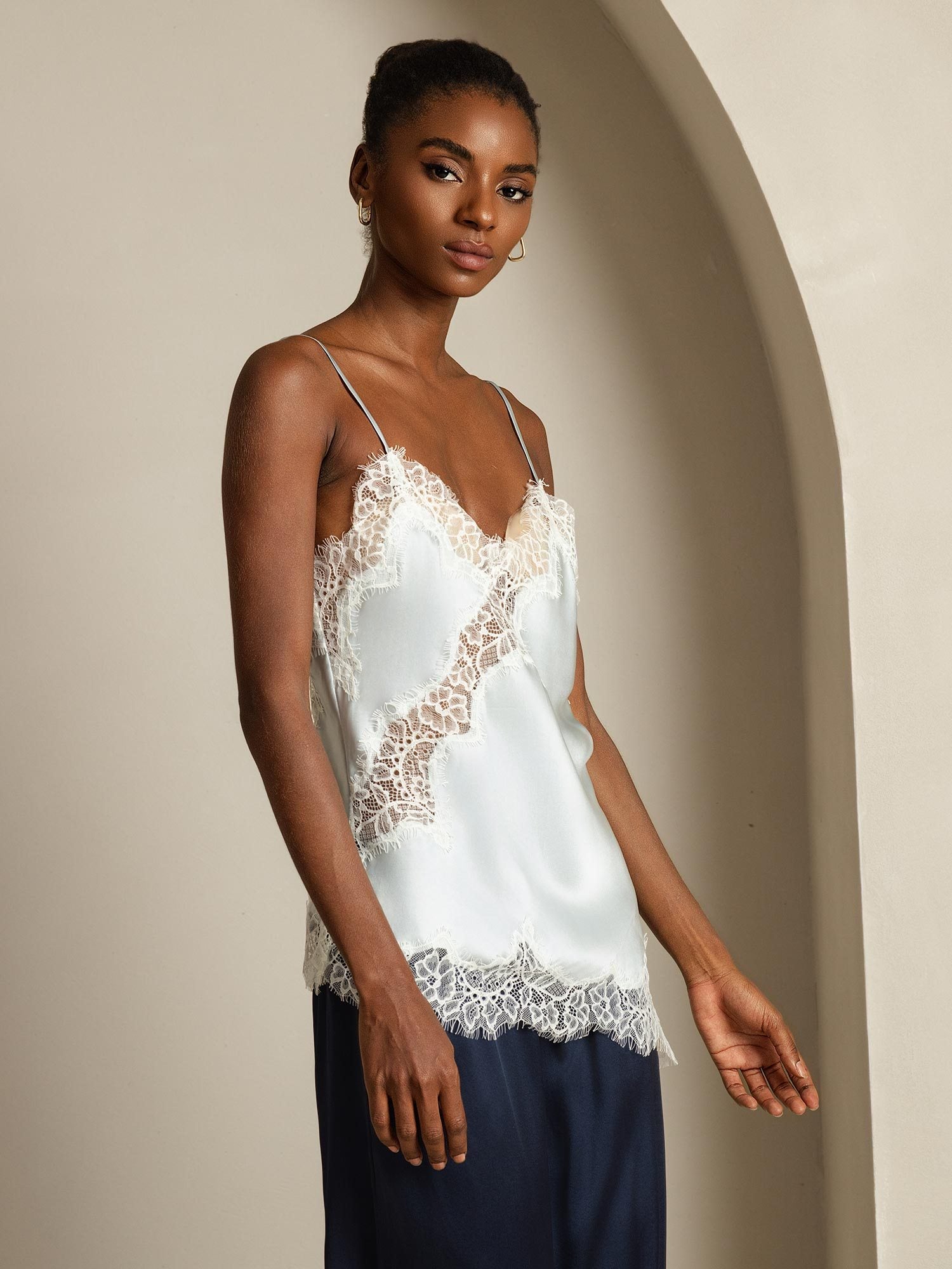 [LightBlue] SilkSilky-UK Pure Silk Camisoles 003