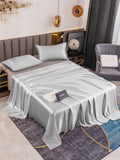 SilkSilky UK 19Momme Pure Silk Bedding Set Silver 001