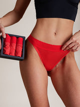 [Red] SilkSilky-UK 100% Silk Jersey Panty 003