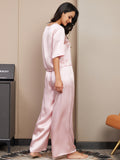 SilkSilky-UK-Pure-Silk-Half-Sleeve-Round-Neck-Women's-Pyjamas-Pink-006