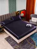 SilkSilky UK 25Momme Pure Silk Bedding Set DeepPurple 001