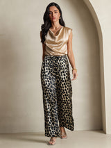 [Leopard] SilkSilky-UK Pure Silk Womens Pants 008,
