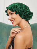 SilkSilky-UK-Pure-Silk-Sleep-Cap-Dark-Green-002