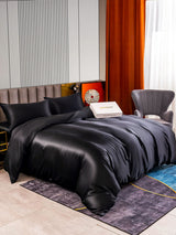[Black] SilkSilky-UK 22Momme Pure Silk Bedding Set 002,