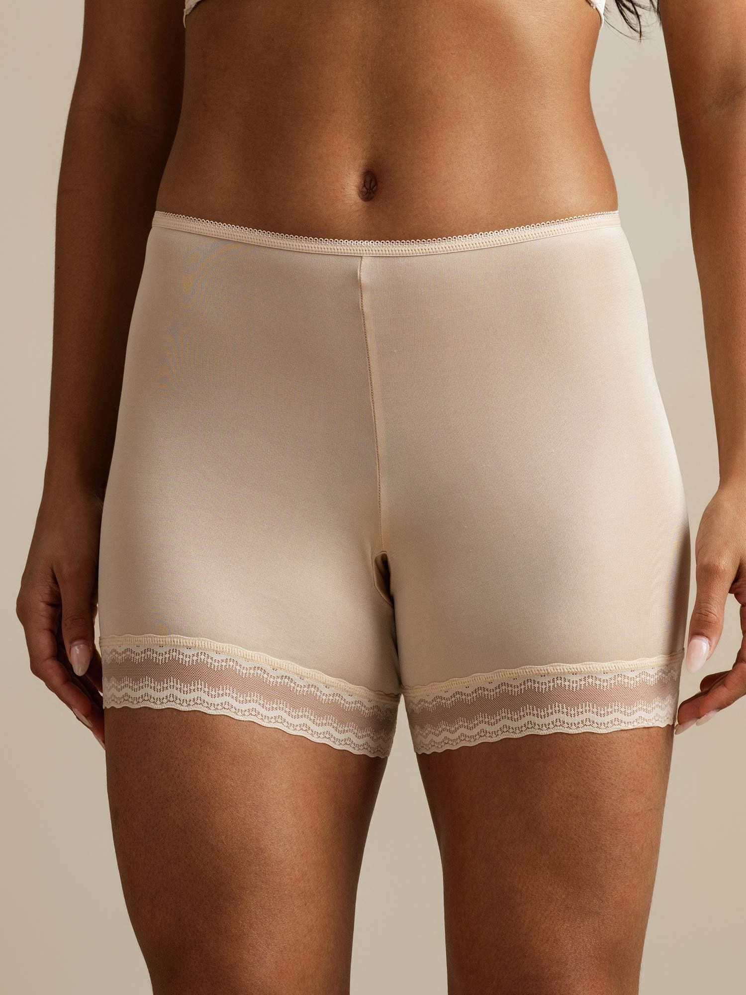 [Beige] SilkSilky-UK Pure Silk Panty 003,