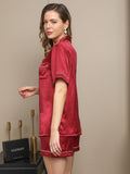 SilkSilky-UK-Pure-Silk-Short-Sleeve-Lapel-Women's-Pyjamas-Wine-002