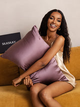 [Deep Purple] SilkSilky-UK 22Momme Pure Silk Pillowcase 003