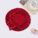 SilkSilky UK Pure Silk Sleep Cap Wine 002