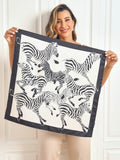 SilkSilky UK Pure Silk Scarf Black 003