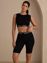 [Black] SilkSilky-UK Sleeveless Crew Neck Camisole 004